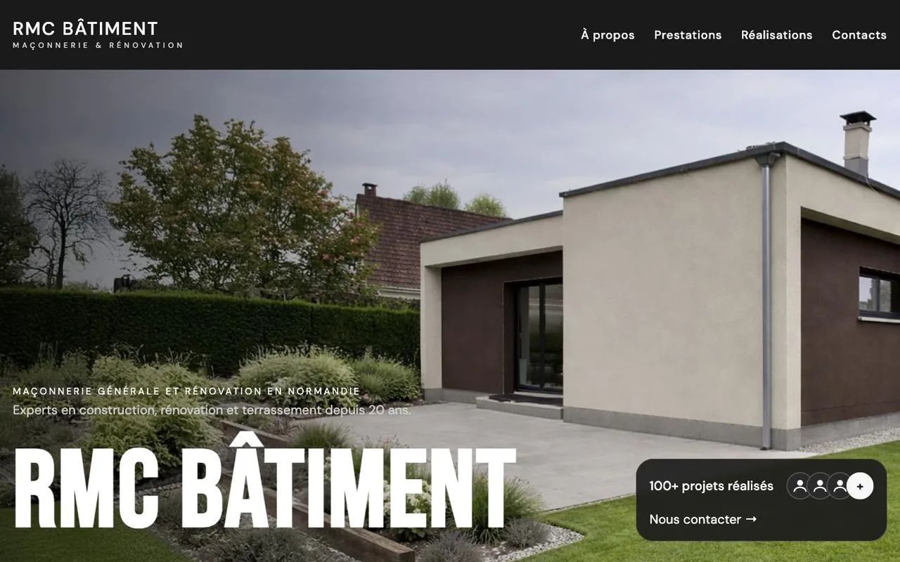 RMC Bâtiment : capture 1 du site